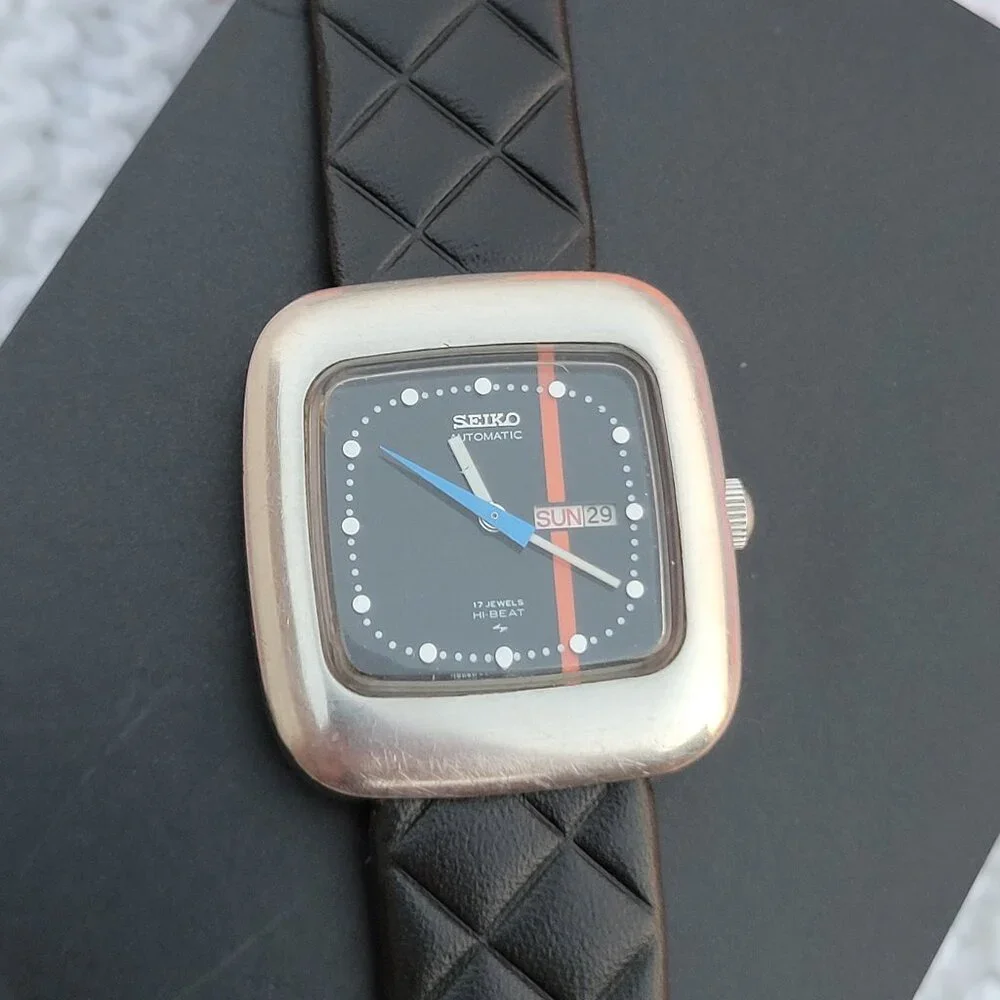 Vintage Seiko 2206-3080 Hi-Beat Automatic Wrist Watch | 30mm | Quilted Leather